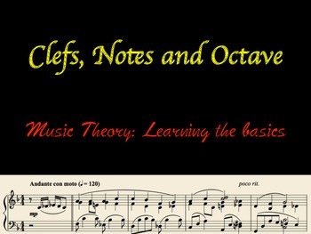 Preview of Summary of Music theory (Clef-Notes-Octave-Intervals)