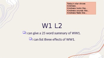 Preview of Summary of WW1 and introduction to Interwar Years (Year 10 Australia- History)