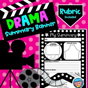 Preview of Summary Banner: Literary Elements for a Drama, Movie, or Literary Text