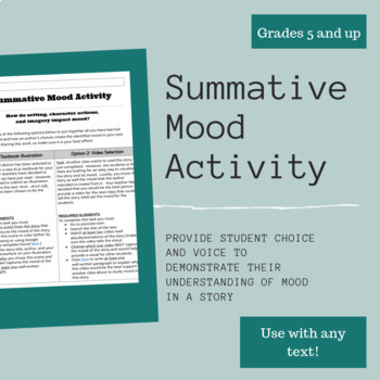 Preview of Summative Mood Activity (Great for Distance Learning)