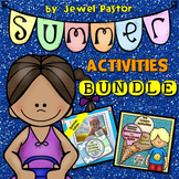 Summer Fraction Math Activities and Summer Writing Prompts BUNDLE