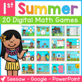 Summer 1st Grade DIGITAL Math Centers | Seesaw | Google | 
