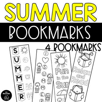 summer bookmarks by mini mountain learning teachers pay