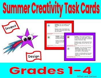 Preview of Summer 1st-2nd-3rd-4th-Gifted Fun Independent Creativity Enrichment Activities