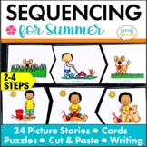 Summer 3-4 Step Story Sequencing with Picture Cards Story 
