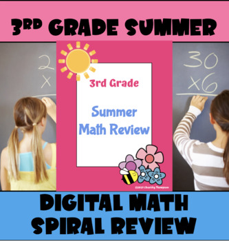Preview of Summer 3rd Grade Spiral Math| Review | Digital Resource 