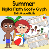 Summer 6th Grade Math Goofy Glyph Google Slides | Math Ski