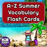 Summer A-Z Flashcards - Word Wall, Write the Room, ABC Ord