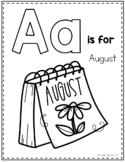 Summer A to Z Alphabet Coloring Pages