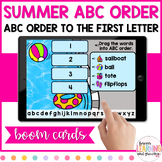 Summer ABC Order: Alphabetize to the First Letter Boom Cards