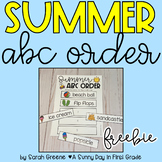 Summer ABC Order Freebie