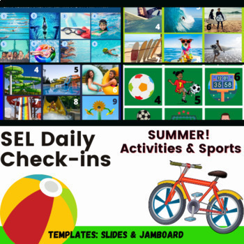 Preview of Summer ACTIVITIES & SPORTS  SEL daily check-ins exit tickets/ journal prompts