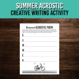 Summer Acrostic Poem Creative Writing Activity
