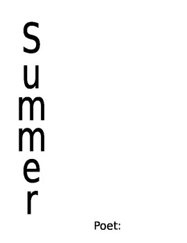 Preview of Summer Acrostic Poem Template