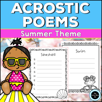 Summer Acrostic Poems Creative Writing Activity by The Little Mom Aid