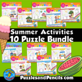 Summer Activities | 10 Word Search Puzzles and Coloring Ac