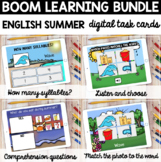 BUNDLE Boom Cards: Summer Activities (English) DISTANCE LEARNING