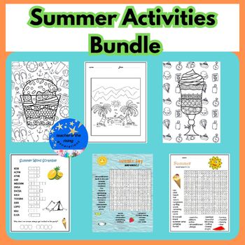 Summer Activities Bundle /End Of The Year /Summer Holiday | TPT