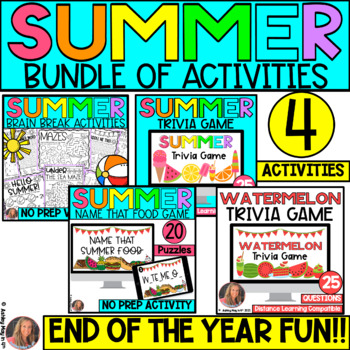 Preview of Summer Activities Bundle for the End of the Year Fun