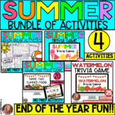 Summer Activities Bundle for the End of the Year Fun