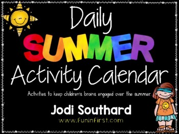 Summer Activities Calendar Freebie