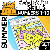 Summer Activities Color by Numbers 1-10 Set 2 |  Color by 