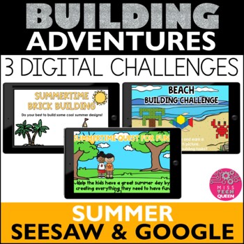 Preview of Summer No Prep Activities Digital Building End of Year Computer Skills Seesaw