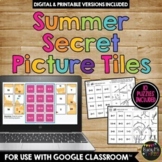 Summer Activities Digital Secret Picture Tile Math Puzzles