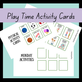 Preview of Play Time Easel Activity Cards for Visual Learners