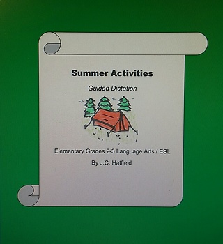 Preview of Summer Activities Guided Dictation