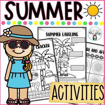Preview of Summer Activities | Puzzles Language Arts Math and ABC Book