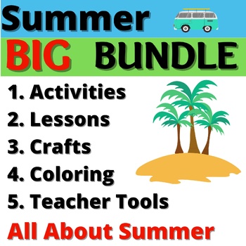 Preview of Summer Activities Bundle Lessons Crafts Trivia No Prep End of School