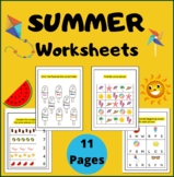 Summer Activities : Summer Coloring Pages / Counting Activities