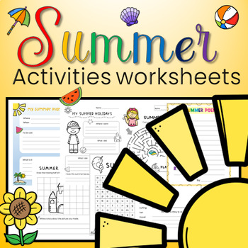 Summer Activities Worksheets by Brain for kids | TPT