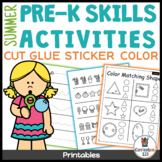 Summer Activities Worksheets for Preschool and Pre-K Packet