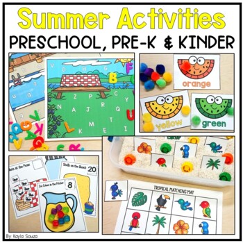 Preview of Summer Activities and Centers for Preschool and PreK