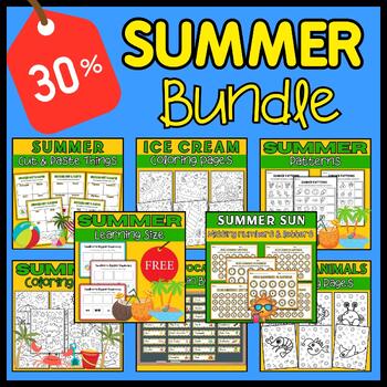 Preview of Summer Activities and Worksheets Pack: Activities and Bulletin Board!