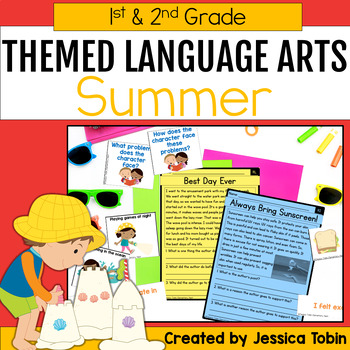 Preview of Summer Review Activities - Reading, Writing, Grammar Activities - 1st 2nd Grade