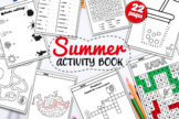 Summer Activity Book, Dot to Dot, Word Scramble, Crossword