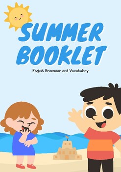 Preview of Summer Activity Book English Grammar and Vocabulary (Printable Book)