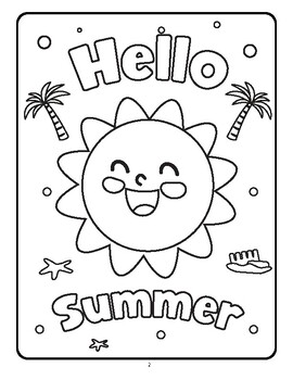 Preview of Summer Activity Book and Coloring Pages