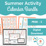 Summer Activity Calendar Bundle | Occupational Therapy | P