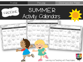 Summer Activity Calendars