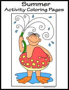 summer activity coloring pagesmary straw  teachers