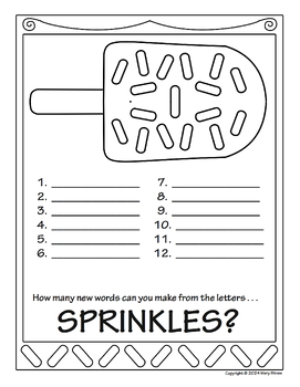 Summer Activity Coloring Pages by Mary Straw | Teachers Pay Teachers