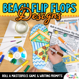 Summer Flip Flop Art Project, Roll a Dice Game, Template, 