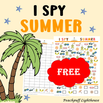 Preview of Summer Activity | I SPY | Count and Graph | FREEBIE