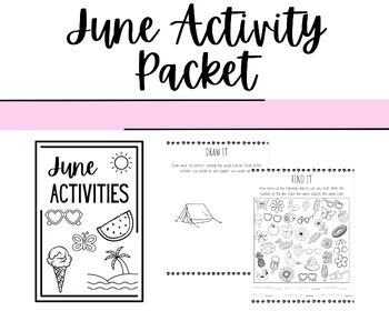 Preview of Summer Activity Packet