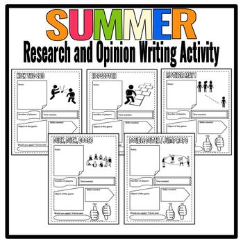 Preview of Summer | Activity | Research | Opinion Writing