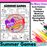 Summer Activity: Summer Games Word Search : Early Finisher